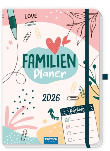 TRÖTSCH - Wochenbuch Familienplaner 2026 : Familienkalender | 5 Spalten | Wochenkalender | Terminplanung für die ganze Familie: Familienkalender| 5 ... Terminplanung für die ganze Familien