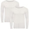 Style Lockers® Pack of 2 Mens Thermal Long Sleeve Base Layer Top - Adults Winter Ski Inner Vest Warm Underwear T-Shirts - Quick Dry Undershirt for Outdoor Sports Running (White, 4X-Large)