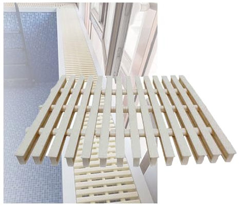 GCGC Überlaufgitter for Die Entwässerung Von Schwimmbädern, Abdeckleiste for Aktivitätsgitter, Gespleißtes Ablaufgitter for Einfahrten, Badezimmer, Terrassen, Decks, Gehwege(18x100CM/1pieces)