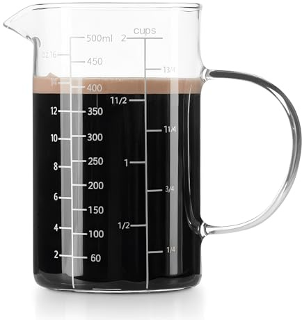 FrutPunch Glass Measuring Jug 500ml Suitable for Kitchen and Restaurant