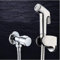 Double Mode Chrome ABS Sprayer Hand Held Toilet Bidet Spray WC Set & Shower Hose (B)