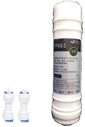 Filtro Acqua, 10 pollici 5 micron Ppf/cartuccia filtro acqua sedimenti con 2 raccordi depuratore d'acqua cartuccia filtro acquario osmosi inversa
