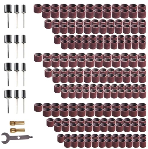 239pcs Sanding Drums for Rotary Tool,Sanding Bits Sander Sandpaper for Drill Woodworking Accessories 80grit,240grit,600grit
