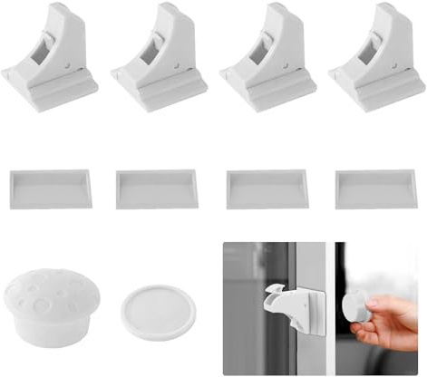 Magnetic Cupboard Locks, 4 Pack Child Safety Cupboard Lock no Drilling
