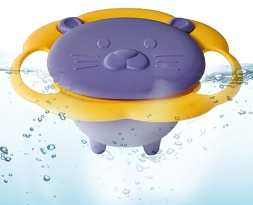 Bol anti-déversement pour - Haute performance, rotatif Gyro petits, bol lisse gyroscopique avec rotation à 360 degrés anti-brûlure | Multipurpose Outdoor Indoor Utility