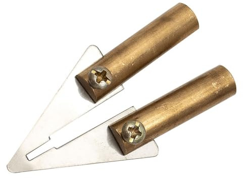 NEIQIUWING für Triangular Spatula aus Stahl, 72 mm, goldsilber, zum Reparieren von Kunststoffteilen an Stoßstange, Kotflügel, Verkleidung, für Heißklebepistole, Schweißerzubehör