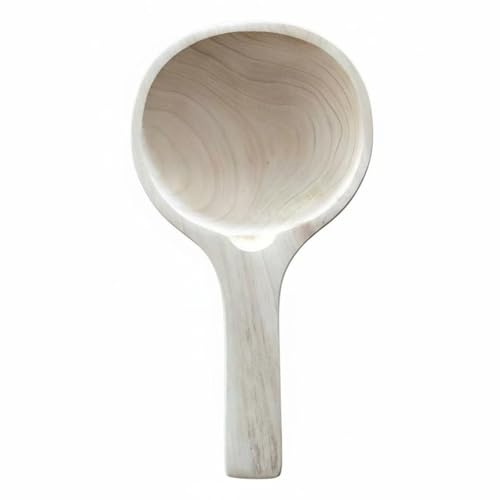 LeeQinersw Louche en Bois Louche eau Cuillère Service Pelle Bain en Cèdre Fait Main Manche Confortable Versement Précis Bois Massif et Stable Adaptée Sauna Salle, Cypress Wht Blank