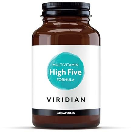 Viridian - High Five Multivitamin Formula - 60 Veg Caps | Support Energy & Vitality with 23 Essential Nutrients & Including Vitamin B5 | Formulated by Nutritionists | No Artificial Additives | Vegan