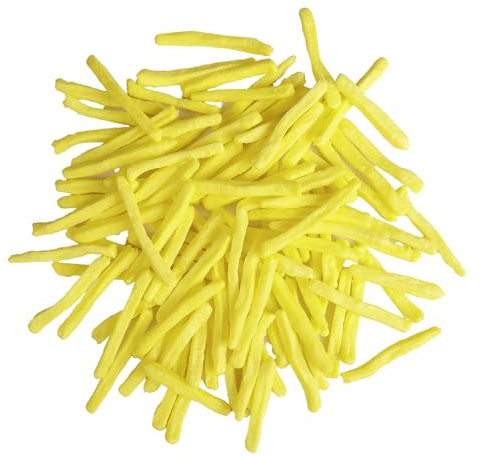 Fake Deko Pommes Frites 100 Stück 6 cm Lebensmittel-Attrappen Gelb Dekoration Fast Food