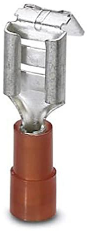PHOENIX CONTACT C-SCFMI 1.5/6.3X0.8 Flachsteckverteiler, Isoliert, 0.5mm²-1.5mm² Querschnitt, für Stecker und Hülse 6.3mm x 0.8mm, Rot, 50 Stück