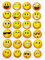 Oblique Unique Smiley Smilies Sticker Aufkleber -24Stück- Lächeln Smily Deko Basteln