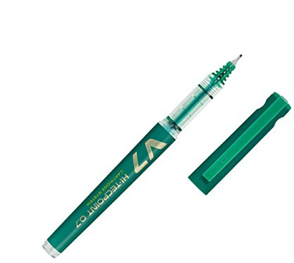 Pilot 3 Stück Inlineskate wiederaufladbar V7 Flüssigtinte grün BEGREEN mittlere Spitze