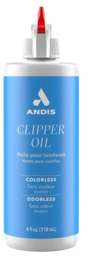 Andis - Hair Clipper Blade Lubricating Oil Bottles for Clippers, Trimmers, & Blade Corrosion for Rust Prevention – Odorless, Anti-Rust Clipper & Trimmer, Extends Life – 4oz