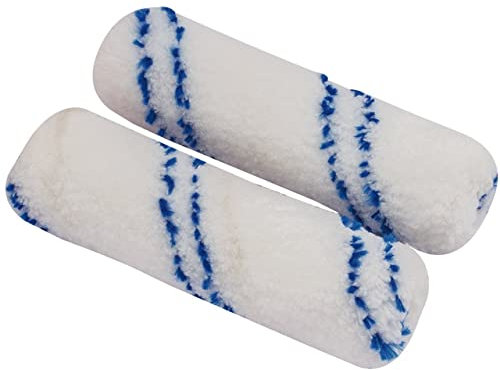 Draper Tools Rs-mf-m2 microfibre Rouleau à peinture manches, Bleu, 100 mm, lot de 2 pièces