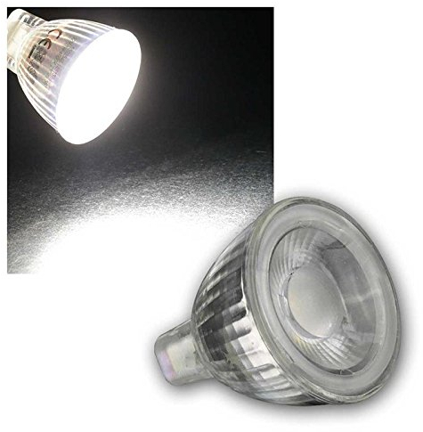 5er Set MR11 COB LED Leuchtmittel daylight 250lm 3W/12V