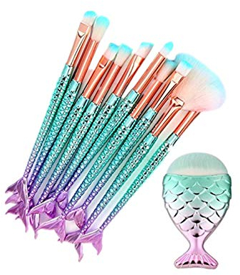 Pitashe Makeup Pinsel Set 11 Stück Einhorn Make-up Pinsel-Set Professionelle Make Up Pinsel Set Schminkpinsel Kosmetikpinsel Lidschatten Gesichtspinsel Eyeliner Make up Brushes Set Makeup Pinsel Sets