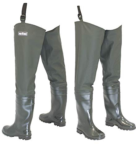 FortMen pantaloni da pescatore con stivali, da uomo, impermeabili, numero 41-47, in gomma