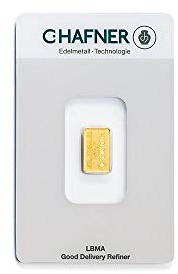 2 Gramm Gold 2 gr Goldbarren Barren Feingold 999,9 C. Hafner