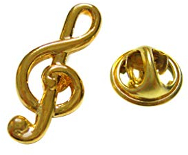 Beyond Gold Musik Brosche Notenschlüssel/Violinschlüssel Brosche Anstecker Anstecknadel