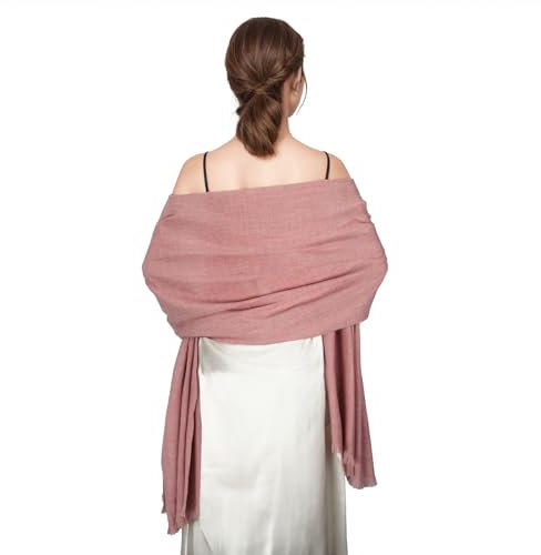 Scialle Wrap per le Donne Pashmina Scialli e Involucri per Abiti da Sera Grande Morbido Sciarpa Inverno Sciarpa Da Sposa Scialle, Rosa-1., L