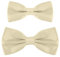 DonDon Vater-Sohn Fliegen Set im Partnerlook, bereits gebunden und verstellbar - Beige