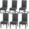 MOLVCE Stuhlhussen 6er Set Stuhlbezug Universal bi-Elastic Hussen für Stühle Moderne Stretch Stuhlhussen Stuhl Abdeckung Abnehmbare Waschbar für Esszimmer, Hotel, Bankett, Partys Deko, Dunkelgrau