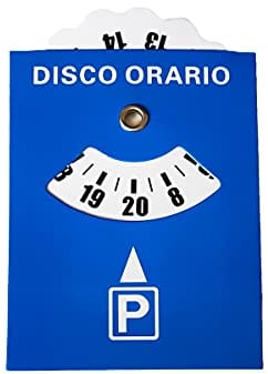 CARALL PT608279, Disco Orario Adesivo, Disco di Tempo Tipo Europa, Parchimetro Disco Parcheggio in Plastica Con Porta Permesso Autoadesivo
