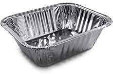 VIRSUS 500 Vaschette in Alluminio 1 Porzione R10G Rettangolari Argentate per Alimenti vaschette USA e Getta, perfette per teglie in Alluminio per Takeaway
