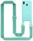 Cadorabo Handykette kompatibel mit Samsung Galaxy A40 Schutzhülle TPU Liquid Silikon Case Necklace mit verstellbarem Band Kordel Band mit Etui Rundumschutz Case Hülle für Galaxy A40 in Türkis