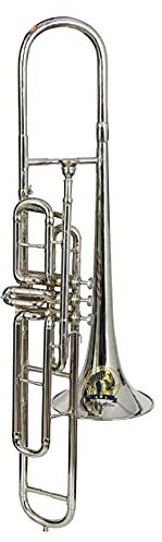 SOUND SAGA Ventilposaune, BB-Pitch, Premium-Qualität inklusive Mundstück und Tragetasche (Nickel)