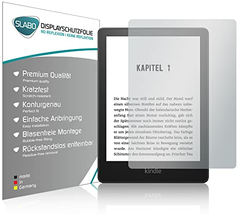 Slabo 2 x Pellicola Protettiva per Display Compatibile con Amazon Kindle Paperwhite (11ª Generazione | 2021) Protezione No Reflexion | Anti Riflesso Opaca