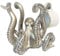 BestGiftEver Oktopus-Kaffeetassenhalter im Vintage-Stil in Silbertönen – Küche Esszimmer Bar Statue Zubehör | Octopus Kaffeetassenhalter Ständer für Arbeitsplatte | dekorative Tischdekoration