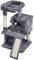 Abician Arbre à Chat Ideal au Coin du Mur Arbre Chat avec Poteaux Sisal à Griffer Niche Spacieuse 1 Boule de Peluche 49 x 45,5 x 91 cm Gris Foncé