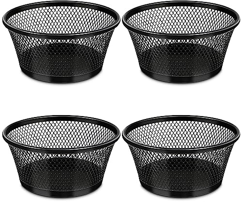 Smgmg Paper Clip Holder, Paperclip Holders for Desk, 4 Pack Paperclip Holder, Magnetic Paper Clip Holder for Desk, Paper Clip Dispenser, Paper Clip Organizer Office (Black)