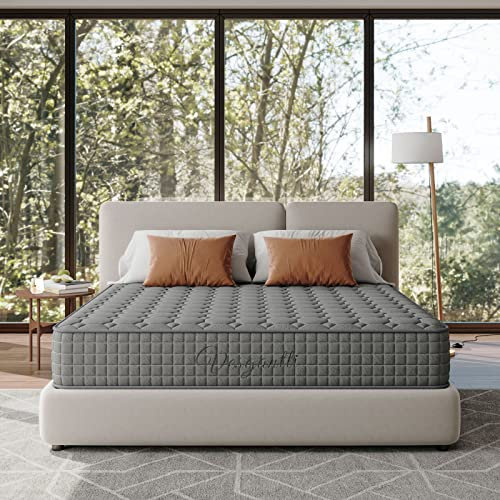 Vesgantti Tight Top Matelas Gris 160x200cm,Épaisseur 25cm,Original Matelas,Technologie Hybrid,Ressorts Ensachés Indépendant en Mousse à Mémoire de Forme,Multicouches Extra Confort 7 Zones,Oeko-tex