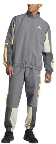 adidas Uomo Sportswear Colorblock 3-Stripes Track Suit, grey five, M