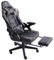 Gaming Stuhl im modernen Racing-Design mit ausziehbarer Fußstütze Gaming Chair mit verstellbaren Design Armlehnen ergonomischer Schreibtischstuhl mit extra Stützkissen, Farbe:Schwarz/Military -Grün