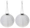 LED Solar Gartenleuchten,Solar Laterne,Solar lampions außen wetterfest,solarlampen für Party Laterne,Outdoor Garten Terrasse hängende Beleuchtung,IP55 wasserdicht 12 Zoll warmweiß (2Pcs Weiss)