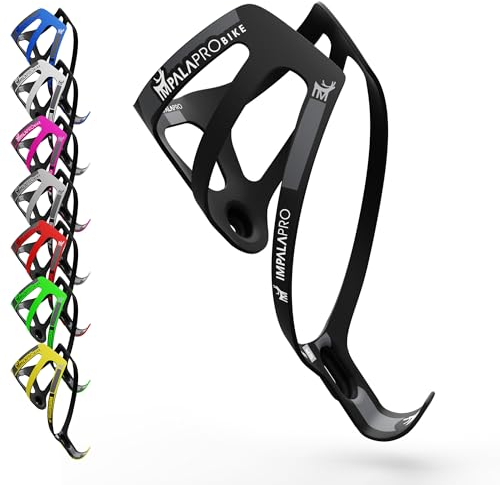 IMPALAPRO Fahrrad Flaschenhalter Carbon 3K Ultralight (18g) – Trinkflaschenhalterung Mountainbike Mit Sicherem Halt Auf Ruppigem Terrain – Flaschenhalter Carbon Rennrad - Flaschenhalter Rad (Schwarz)