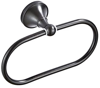 FOYTOKI Anneau De Serviette Inoxydable Porte-vêtements Blanc Porte-Serviettes Étagère Décorative Mur Anneau Ovale Main Blanche Métal Ventouse Patère Faire Tourner