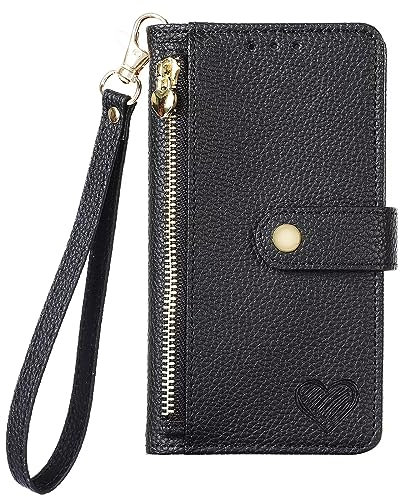 YBROY Coque pour Wiko Power U30, Etui Portefeuille à Flip Case en PU de Qualité Supérieure avec Fente pour Carte, Antichoc Housse pour Wiko Power U30.(Noir)
