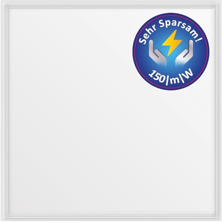 LECOM Deckenleuchte LED Panel 62x62 24W 4000K 4500lm Energieeffizient Flach Rasterdecke Einbauleuchten Sehr Hell (Neutralweiß (4000K) ohne Aufbaurahmen)