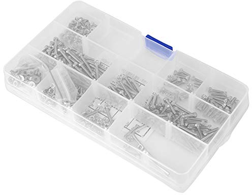 Vis à Tête Hexagonale, Jeu de Vis, Vis à Tête Creuse Hexagonale Vis à Tête Cylindrique en Acier Inoxydable 304 Boulon à Tête Creuse M2.5 avec Ressort à Rondelle Plate, Vis à Métaux