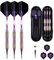 sanfeng Dartpfeile Kunststoffspitze 20 Gramm mit Rainbow Color Brass Barrel für Elektronische Dartscheibe, 50 Anti-Lose Gummiringe 6 Standard Flights 50 Spitzen