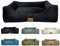 elropet Hundebett orthopädisch aus Kuschel Cord XS/S/M/L/XL kleine Hunde große Hunde Hundekorb (Schwarz, M (90x75x22cm))