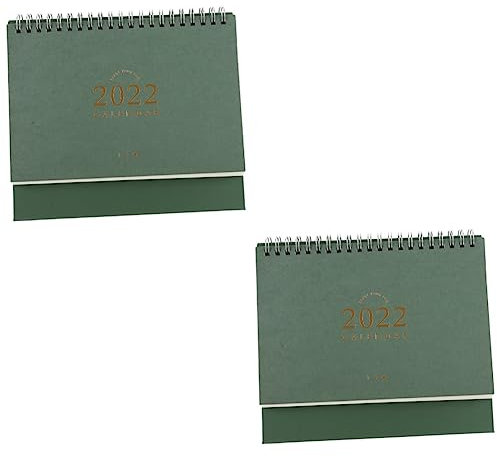2 Stück Tischkalender 2022 2022 Tischkalender 2022 Schreibtischunterlage Kalender 2022 Monatskalender 2022 Terminplaner Schreibtischkalender 2022-2023 Jahresmedium Büro Papier Elektrodraht