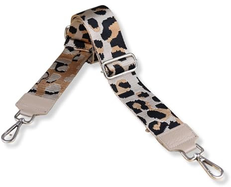 Blade Taschengurt - Verstellbarer Schultergurt für Taschen - Austauschbare Taschengurte für Damen - Taschengurt, 5 cm breit - Gurt für Bauchtaschen - Taschenriemen mit silbernen Schnallen-Beige-1