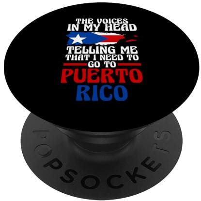 Stimmen sagen mir ich muss nach Puerto Rico Puerto Rico PopSockets mit austauschbarem PopGrip