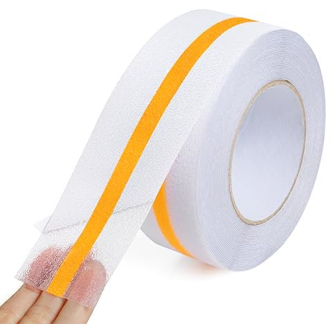 OQingluan Cinta Antideslizante Fluorescente Escaleras, 5cm*10m, Cinta Antideslizante de Tracción, cinta antideslizante que brilla en la oscuridad, Transparente, Amarillo