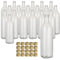 gouveo 20er Set Glasflasche 700 ml Maraska mit Schraubverschluss goldfarben - Leere Flasche aus Glas mit Deckel zum Befüllen - Likörflasche, Ölflasche, Essigflasche (MFET700G)